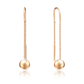 Серьги-цепочки из красного золота 02-4151-00-000-1110-63