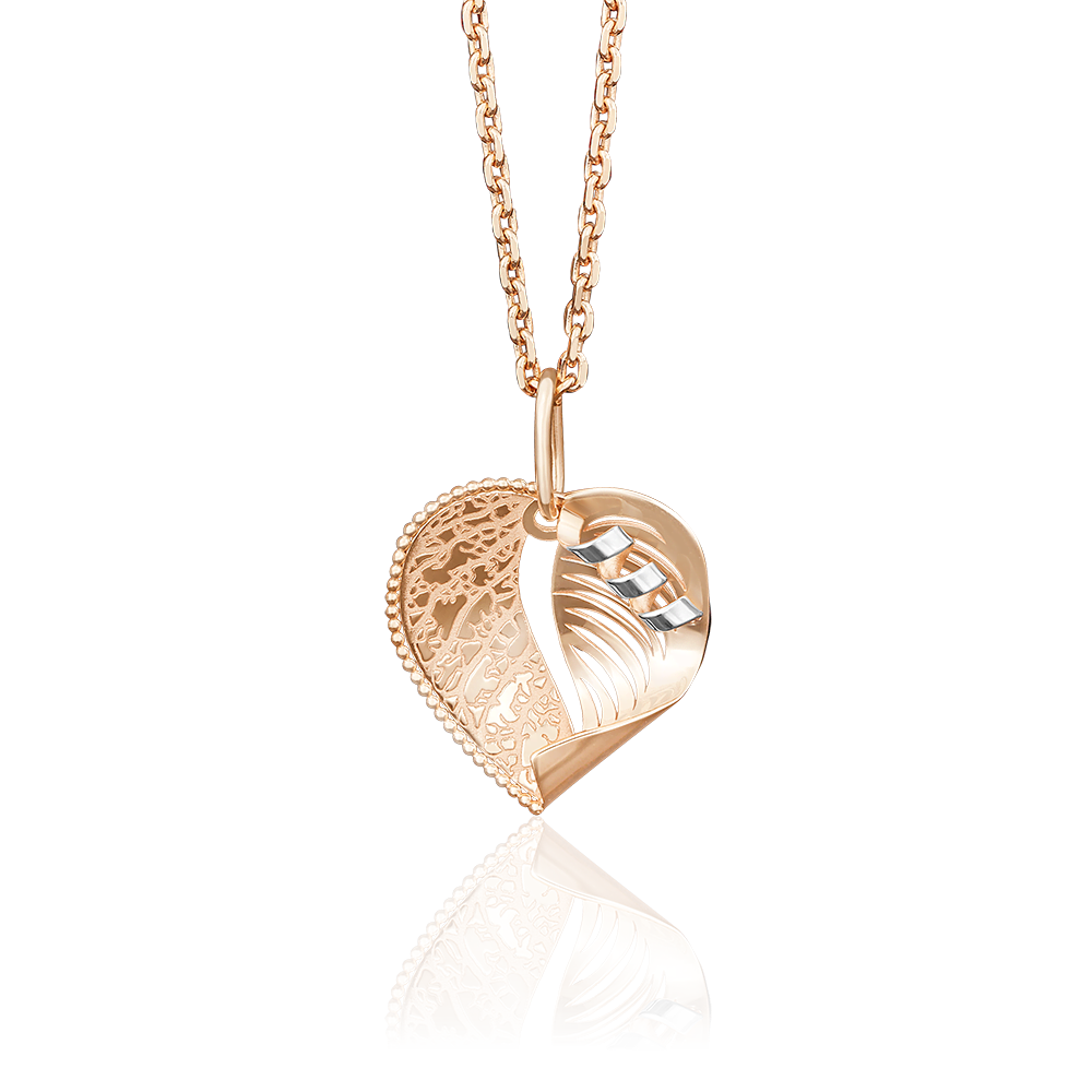 Подвеска «Лист липы» из красного золота 03-2689-00-000-1110-63