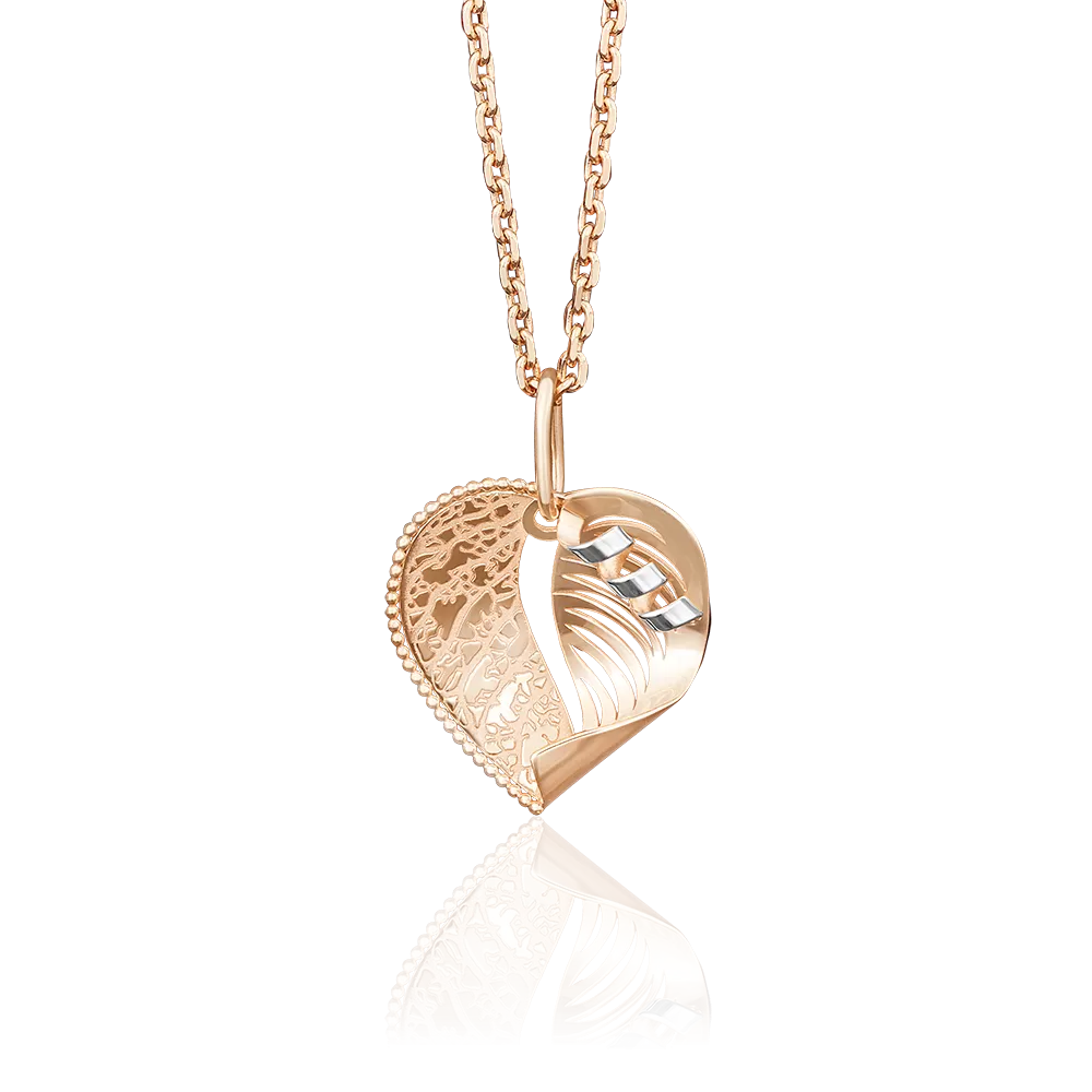 Подвеска «Лист липы» из красного золота 03-2689-00-000-1110-63