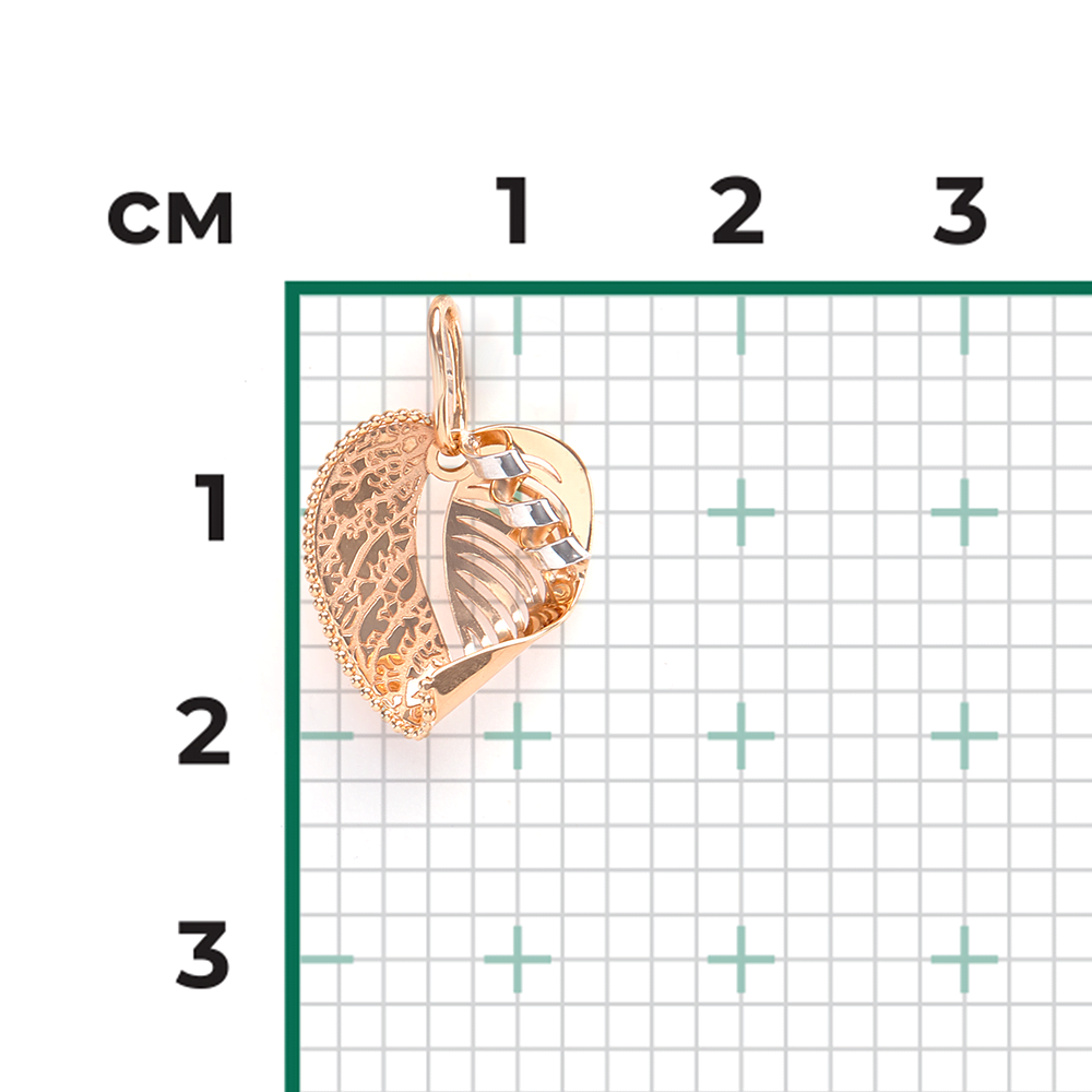 Подвеска «Лист липы» из красного золота 03-2689-00-000-1110-63