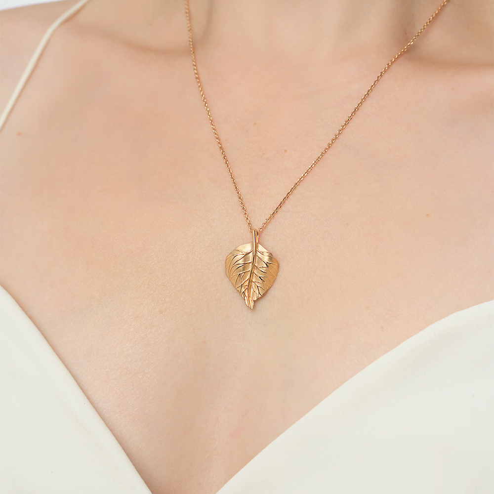 Подвеска «Берёзовый лист» из красного золота 03-3097-00-000-1110-02