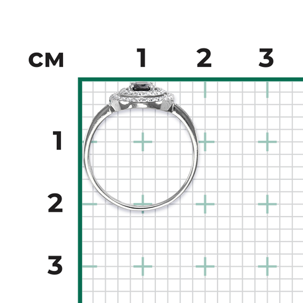 Кольцо из белого золота с сапфиром и бриллиантами 01-1310-00-105-1120-30