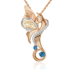 Подвеска «Тайна красоты» из комбинированного золота с топазами и натуральными топазами white 03-3303-00-201-1113
