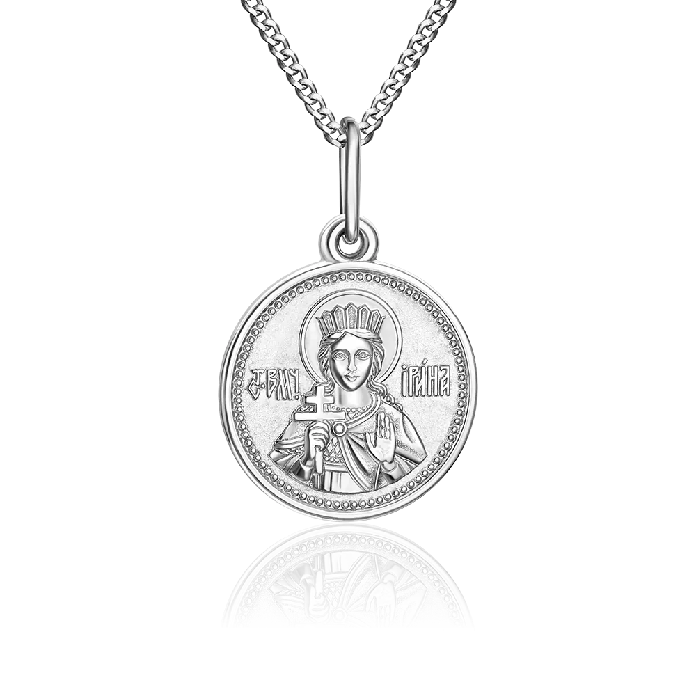 Иконка «Святая великомученица Ирина» из серебра 03-1776-00-000-0200