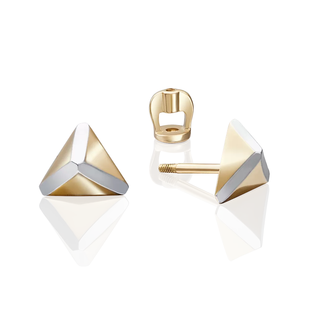 Серьги-пусеты из лимонного золота 02-4111-00-000-1130-04