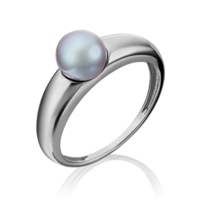 Кольцо из белого золота с жемчугом культивированным 01-5284-00-301-1120-31