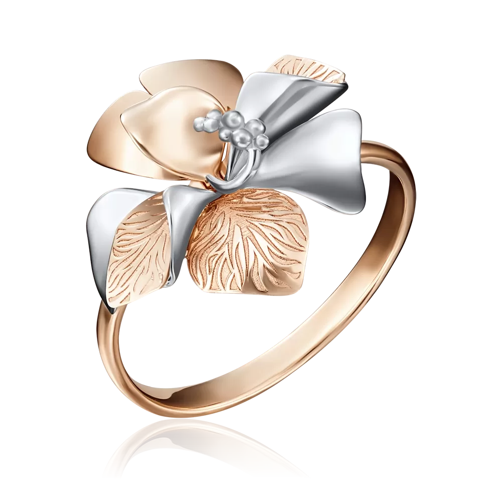 Кольцо «Китайская роза» из красного золота 01-5142-00-000-1110-48
