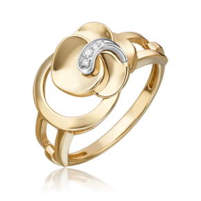 Кольцо из комбинированного золота с бриллиантами 01-5611-00-101-1121