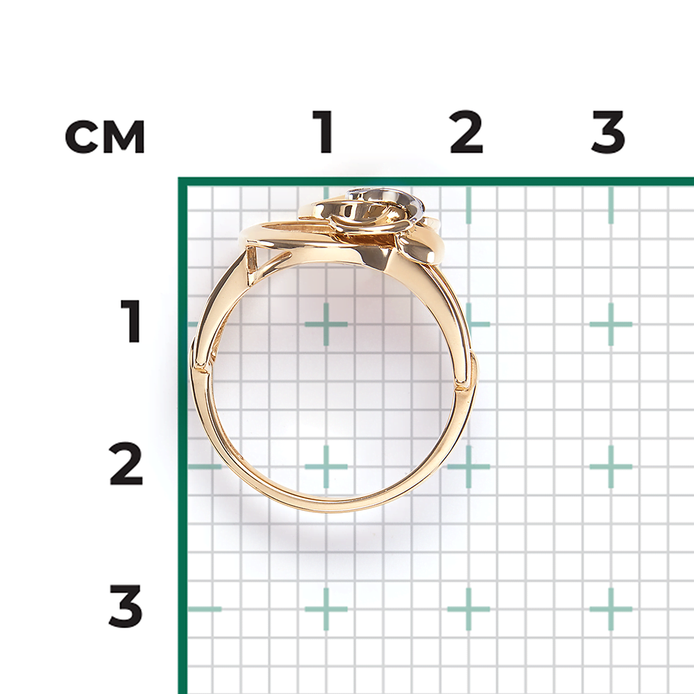 Кольцо из комбинированного золота с бриллиантами 01-5611-00-101-1121