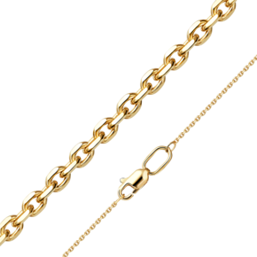 Цепь из лимонного золота с алмазной гранью (плетение «Якорное») 21-0813-030-1130-17