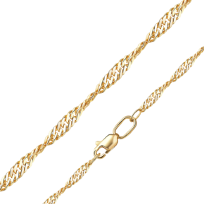 Цепь из лимонного золота с алмазной гранью (плетение «Сингапур») 21-0713-040-1130-17