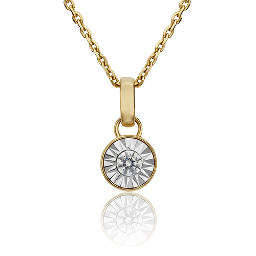 Подвеска из комбинированного золота с фианитом 03-3094-00-501-1121-38