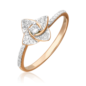 Кольцо из красного золота с бриллиантами 01-1575-00-101-1110-30