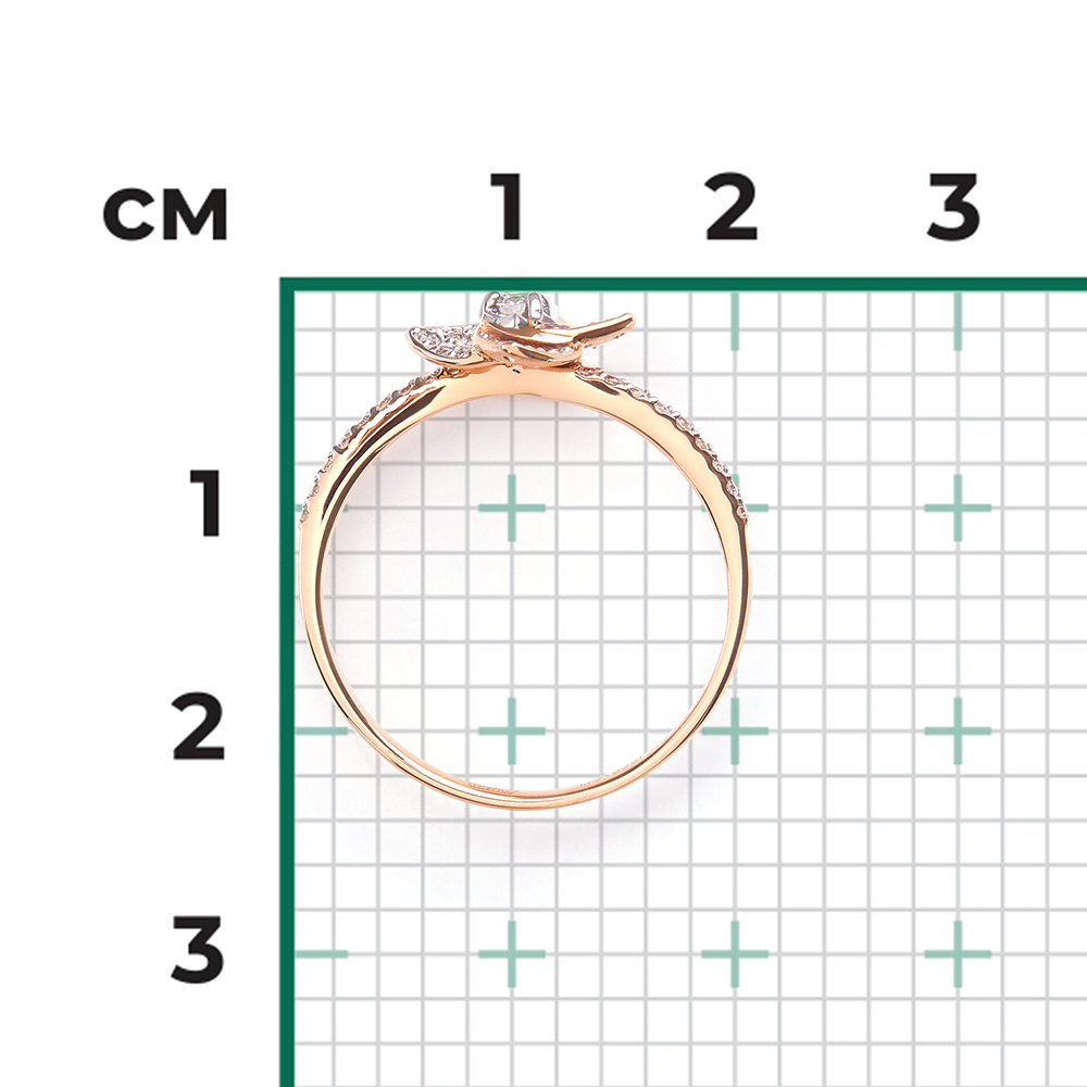 Кольцо из красного золота с бриллиантами 01-1575-00-101-1110-30