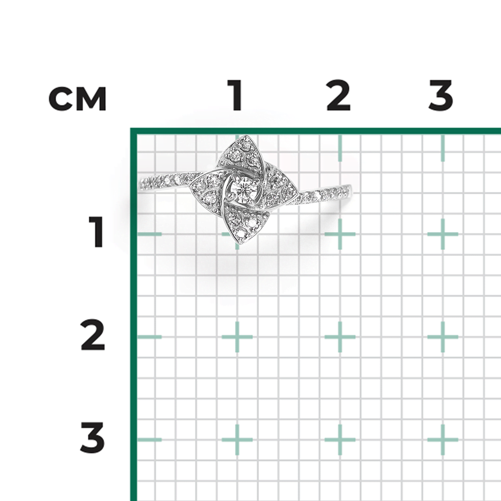 Кольцо из белого золота с бриллиантами 01-1575-00-101-1120-30