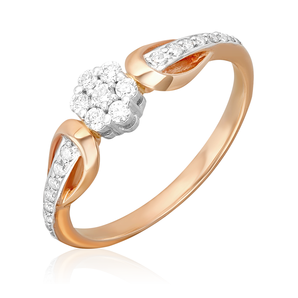 Кольцо из комбинированного золота с бриллиантами 01-1578-00-101-1111-30