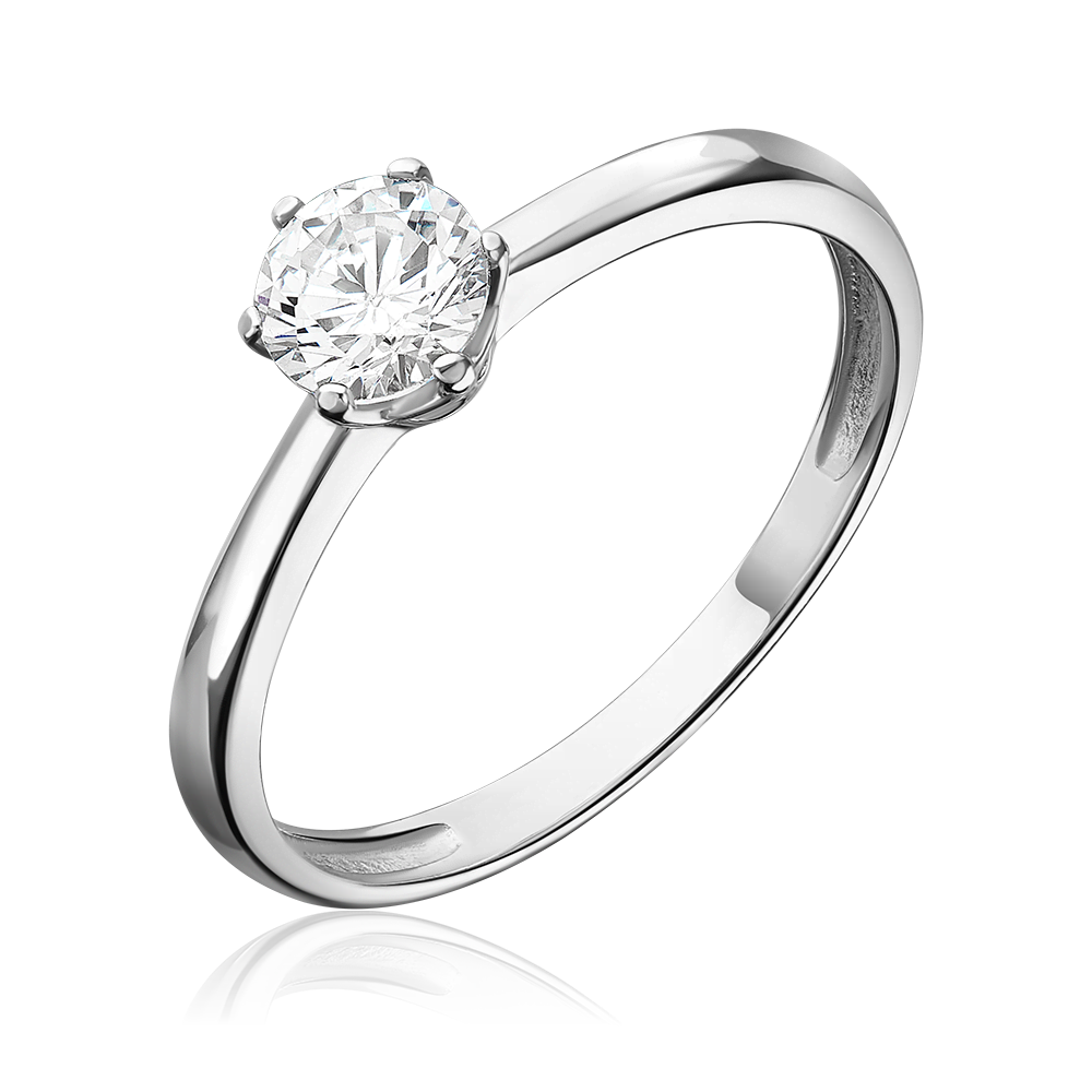 Помолвочное кольцо из серебра с фианитом 01-3058-00-401-0200