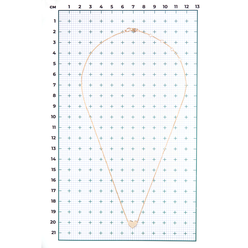 Колье «Сердце» из красного золота 07-0226-00-000-1110-42