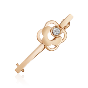 Брошь из комбинированного золота с бриллиантами 04-0272-00-101-1111