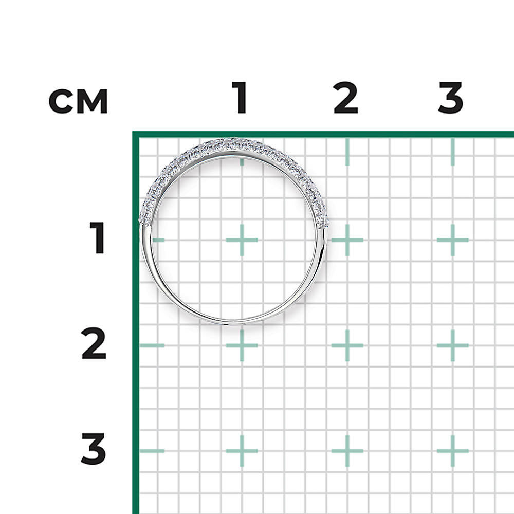Кольцо из белого золота с фианитами 01-1414-00-401-1120-32