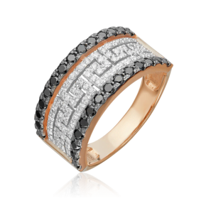 Кольцо из красного золота с фианитами 01-1420-00-403-1110-32