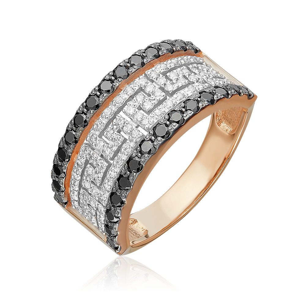 Кольцо из красного золота с фианитами 01-1420-00-403-1110-32