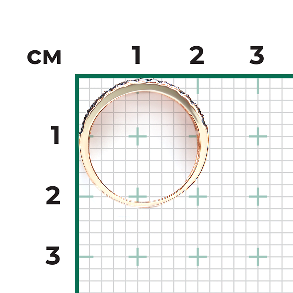 Кольцо из красного золота с фианитами 01-1420-00-403-1110-32