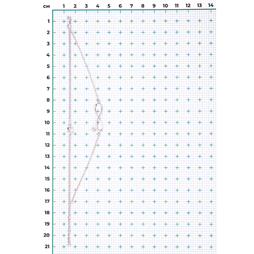 Браслет «Бесконечность» из серебра с фианитом 05-0596-00-401-0200-69