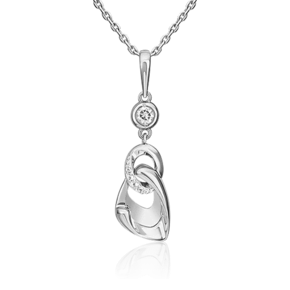 Подвеска «Настроение» из белого золота с натуральными топазами white