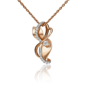 Подвеска из красного золота с фианитами 03-2961-00-401-1110-24