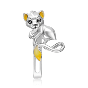 Аксессуар на лацкан «Львёнок» из серебра с эмалью 12-0013-00-000-0200