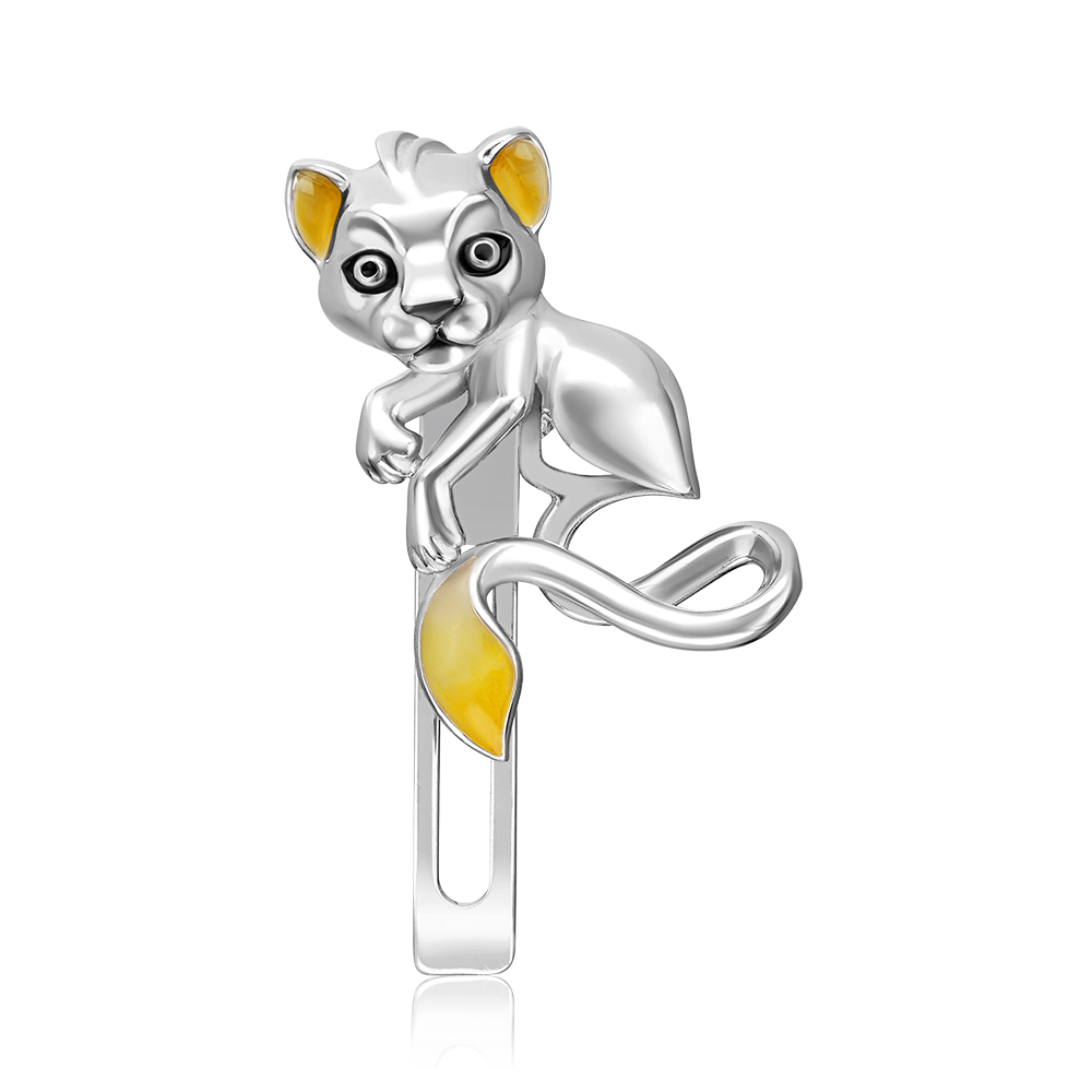 Аксессуар на лацкан «Львёнок» из серебра с эмалью 12-0013-00-000-0200