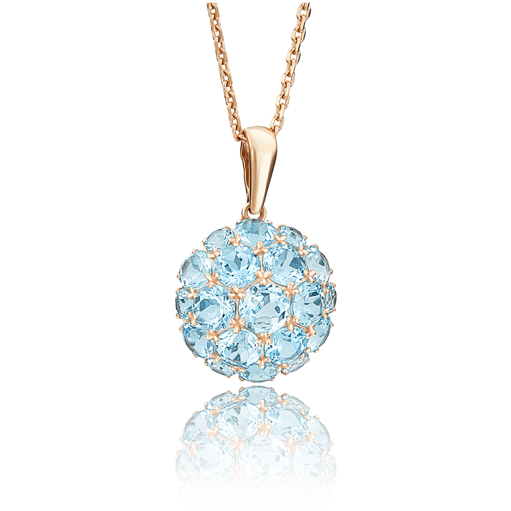 Подвеска из красного золота с топазами 03-2277-00-201-1110-46