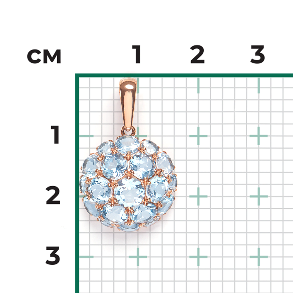 Подвеска из красного золота с топазами 03-2277-00-201-1110-46