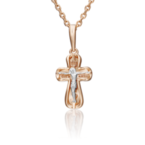 Православный крест из комбинированного золота