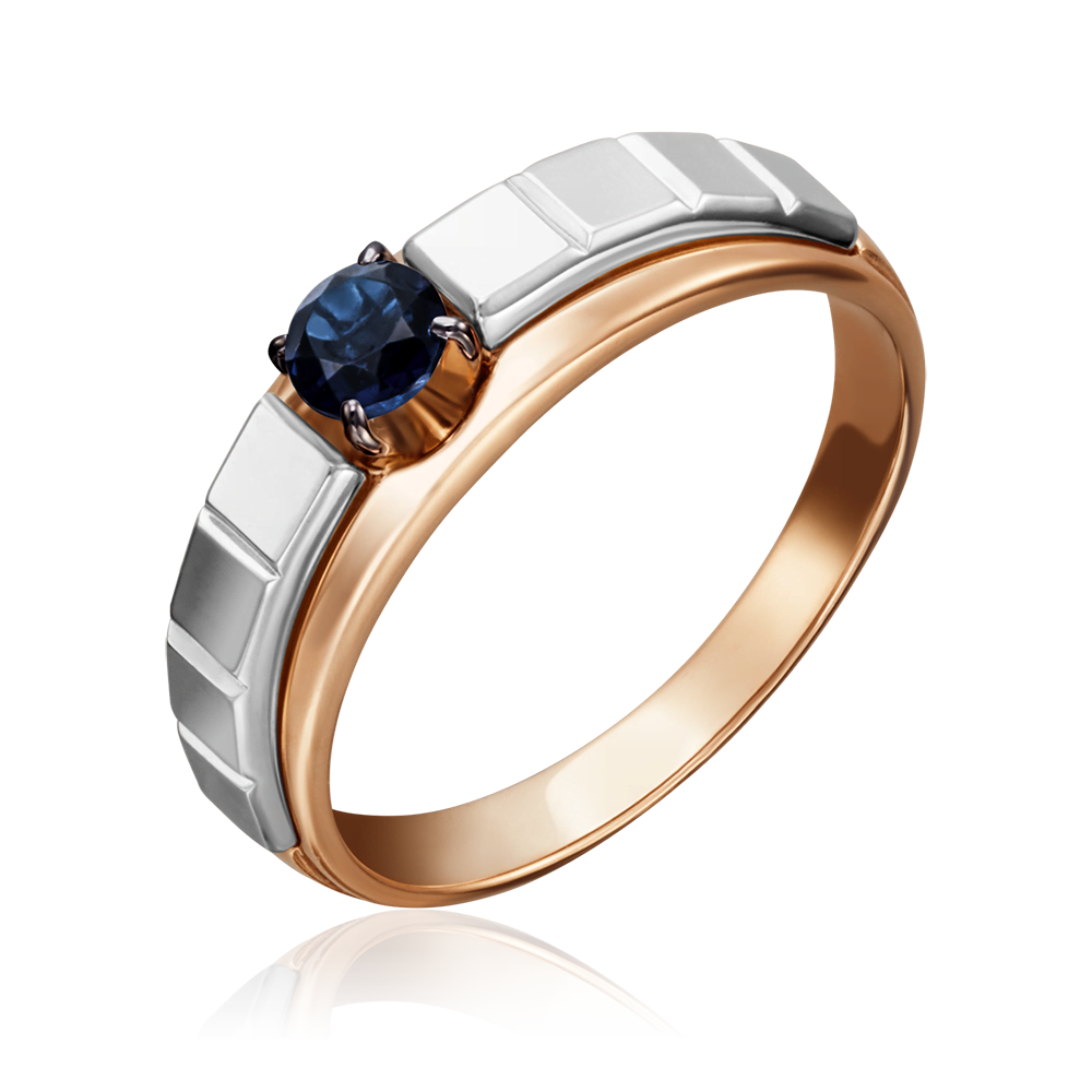 Кольцо из комбинированного золота с сапфиром 01-5179-00-102-1111-30