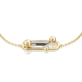 Браслет «Стильная фантазия» из комбинированного золота с натуральными топазами white 05-0699-00-201-1121