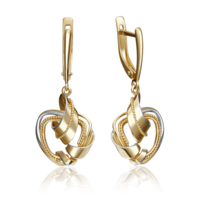 Серьги с английским замком из лимонного золота 02-4258-00-000-1130-64