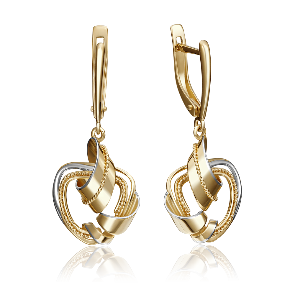 Серьги с английским замком из лимонного золота 02-4258-00-000-1130-64