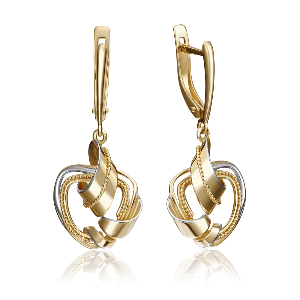 Серьги с английским замком из лимонного золота 02-4258-00-000-1130-64