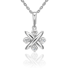 Подвеска из белого золота с фианитами 03-3653-00-401-1120