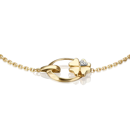 Браслет «Клевер. Незабываемые моменты» из комбинированного золота с бриллиантами 05-0696-00-101-1121