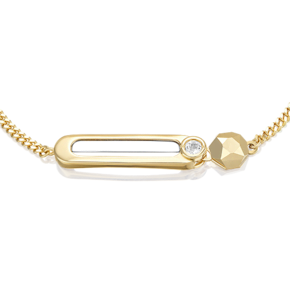 Браслет из комбинированного золота с натуральным топазом white 05-0752-00-201-1121