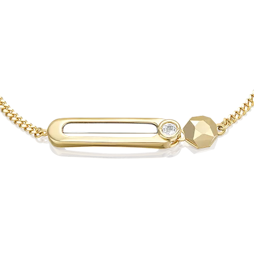 Браслет из комбинированного золота с натуральным топазом white 05-0752-00-201-1121