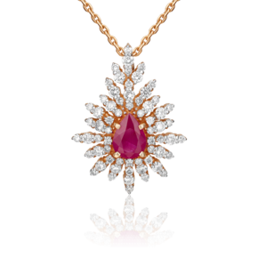 Подвеска из красного золота с рубином и бриллиантами 03-0398-00-107-1110-30