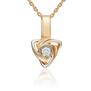 Подвеска из комбинированного золота с бриллиантом 03-3620-00-101-1111