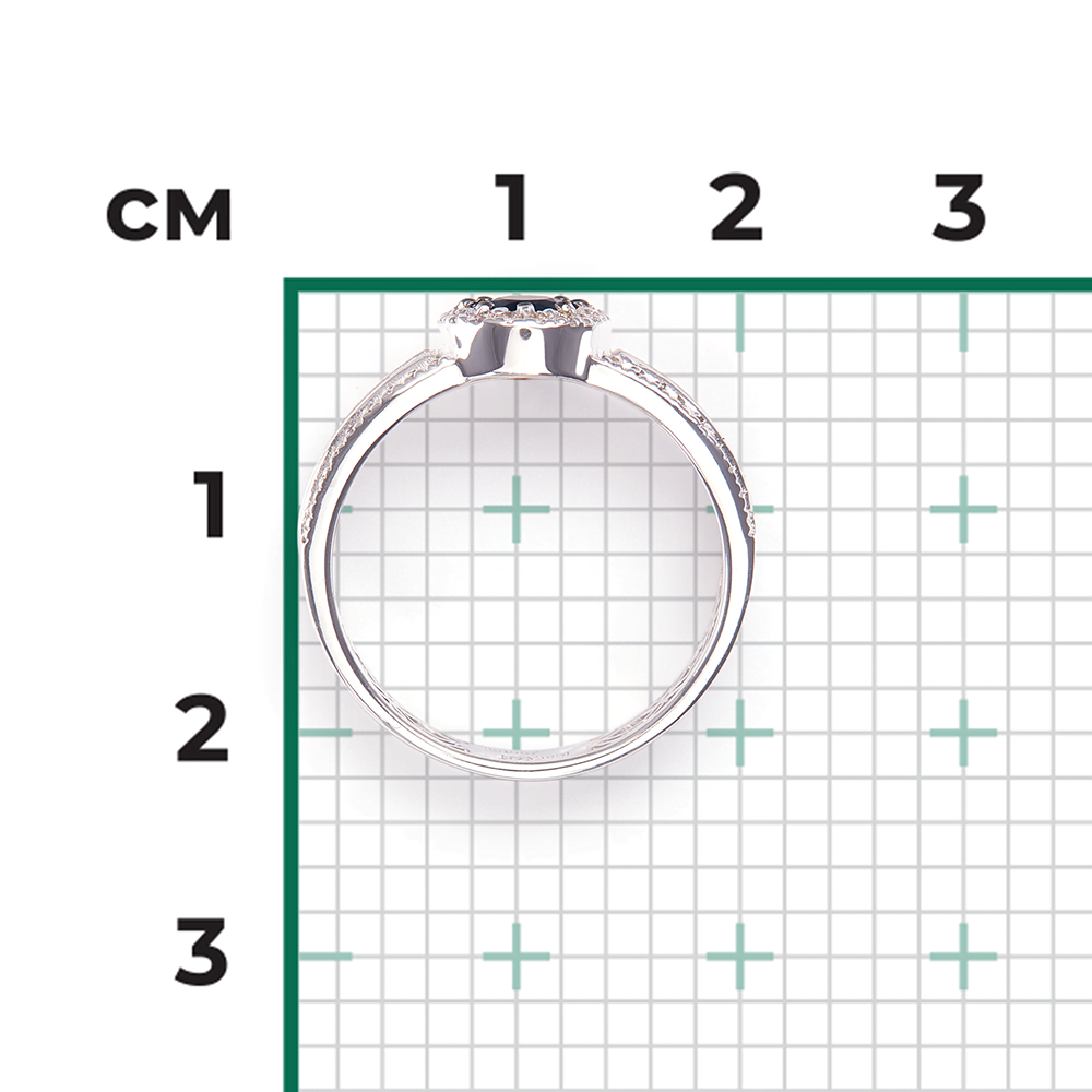Кольцо из белого золота с сапфирами и бриллиантами 01-1330-00-105-1120-30