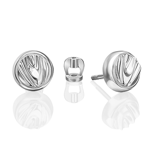 Серьги-пусеты «Притяжение» из серебра 02-4962-00-000-0200