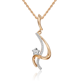 Подвеска из комбинированного золота с бриллиантами 03-0128-00-101-1111-30