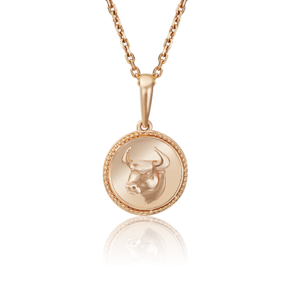 Подвеска «Знак зодиака Телец» из красного золота 03-3110-02-000-1110-66